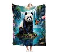 Dozrmey Blanket Unisex 30x40 Inch Animal Panda, Ultra Soft Toddlers Flannel Plush Blankets for Boy Girl, Unisex Breathable Kids Blanket 30" x 40" for Gift Birthday Party D393