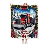 Dozrmey Blanket Unisex 30x40 Inch Red Truck, Ultra Soft Toddlers Flannel Plush Blankets for Boy Girl, Unisex Breathable Kids Blanket 30" x 40" for Gift Birthday Party D283