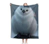 Dozrmey Blanket Unisex 30x40 Inch White Animal, Ultra Soft Toddlers Flannel Plush Blankets for Boy Girl, Unisex Breathable Kids Blanket 30" x 40" for Gift Birthday Party