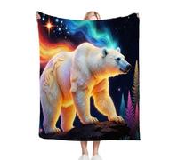 Dozrmey Blankets Kids 40x50 Inch Animal Polar Bear, Premium 3D Prints Throw Blanket for Boys Girls, Comfortable Microfiber Fluffy Flannel Blankets for Picnic Travel Gift, 40" x 50" D211