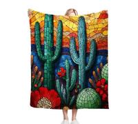 Dozrmey Blankets Kids 40x50 Inch Plant Cactus, Premium 3D Prints Throw Blanket for Boys Girls, Comfortable Microfiber Fluffy Flannel Blankets for Picnic Travel Gift, 40" x 50"