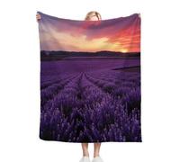 Dozrmey Blankets Kids 40x50 Inch Purple Lavender, Premium 3D Prints Throw Blanket for Boys Girls, Comfortable Microfiber Fluffy Flannel Blankets for Picnic Travel Gift, 40" x 50"