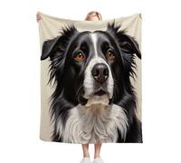 Dozrmey Flannel Bed Blanket Black Shepherd, 60x80 Inch 3D Print Flannel Throw Large Enough for Double Bed Couples and Spreading on Large Sofas, Extra Warm and Soft for Master Bedroom, AQ1708
