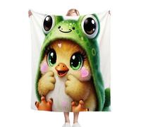 Dozrmey Flannel Blanket King Size Cartoon Duck, Large Flannel Bed Cover for Family Beds, Large Sofas, Guest Rooms, Ideal for Family Sleepovers, Winter Warmth, Full-Room Decoration D292-