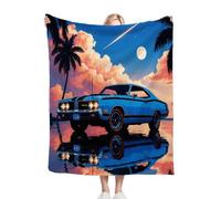 Dozrmey Flannel Blanket King Size Colourful Car, Large Flannel Bed Cover for Family Beds, Large Sofas, Guest Rooms, Ideal for Family Sleepovers, Winter Warmth, Full-Room Decoration D286-