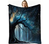 Dozrmey Large Double Blanket, Blue Forest 90x106 inch, AQ4644