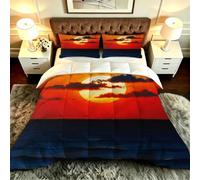 Dozrmey Super King Coverless Duvet Set, Red Sunset, DQ420