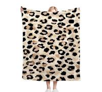Dozrmey XXL Flannel Blanket Leopard Print, 90"x106" Extra-Large Double-Sided Plush Throw for King Beds, Living Rooms, Events, Soft Texture for Comfortable Sleep, Easy to Layer W10