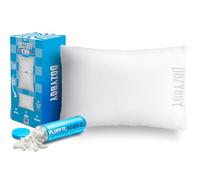 DozyBoy Fluff and Stuff Comfort Pillow | Queen Size Memory Foam Pillows, Chiropractor Designed and Approved 2-in-1 Back Support and Bed Pillows | Fully Adjustable Pillow (White, Queen (Pack of 1))