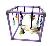 DOZZOPET Puppy Play Gym for Small Dogs with 8 Hanging Toys, Jungle Playground with Interactive Funny Enrichment Toys to Keep Them Busy