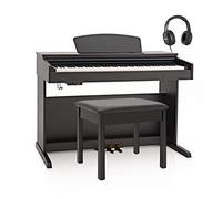 DP-10X Digital Piano by Gear4music + Piano Stool Pack, Matte Black