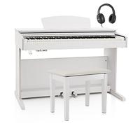 DP-10X Digital Piano by Gear4music + Piano Stool Pack White