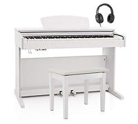 DP-10X Digital Piano by Gear4music + Piano Stool Pack, White