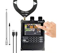 DP-666 TEF6686 Full Band DSP Radio, 2.8 Inch Touch Screen, Digital AM/FM/LW/MW/SW-RDS Shortwave Receiver with High Sensitivity, 5000mAh Battery, Firmware Upgrade (Black)