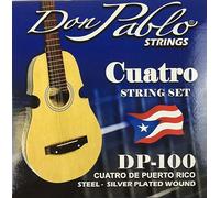 DP Music Don Pablo Cuatro Strings Set - Steel - Silver Plated Wound Strings - Set de Cuerdas Cuatro Puerto Rico
