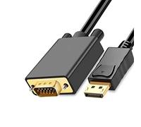 DP to VGA Adapter Cable 1.8m Stable No Loss Transmission High Efficiency DisplayPort to VGA Adapter Cord