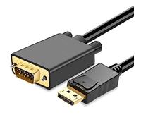 DP to VGA Adapter Cable Plug and Play, 1.8meter Premium DisplayPort to VGA Cord for Clear Picture, Resistant to Plug and Pull