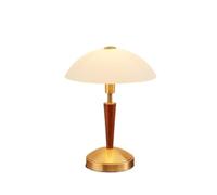 dP3sQ8mXjN Bedside Lamp American Retro Solid Wood Table Lamp Dimmable Bedroom Study Bedside Frosted Glass Brass Body
