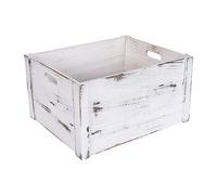 dP3sQ8mXjN CD Storage Rack Vinyl Record Storage Crate, Retro Vintage Case with Handle, Wooden Album Holder Organizer Box(White)