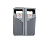 dP3sQ8mXjN Commercial Trash Can Classified Rubbish Bin Outdoor Galvanised Steel Street Trash Can