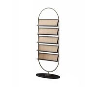 dP3sQ8mXjN Floor Standing Magazine Rack Floor-standing Magazine Rack Mid-Century Display Shelf Solid Wood Book Organizer for Newspapers and Picture Books(Black)