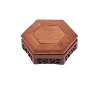 dP3sQ8mXjN Plant Stand Redwood Pedestal Hollow Out Carving Table Base Teapot Vase Home Decoration Display Stand