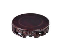 dP3sQ8mXjN Plant Stand Round Wood Carving Pedestal for Vase Teapots Craft Decoration Base(Small)