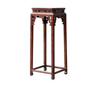 dP3sQ8mXjN Plant Stand Vintage Openwork Carving Redwood Display Base, Mortise Craft Flower Table Ornament Shelf