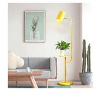 dP3sQ8mXjN Standing Lamps Floor Lamp with Table/Tray, Modern Bedside Nightstand End Table, Great Reading for Bedroom, Living Room or Office(Yellow)