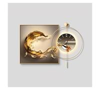 dP3sQ8mXjN Wall Hanging Sculpture Geometric Abstract Fish Wall Art with LED Lights, Modern Dining Room Decorative Painting, Hanging for Living, Home Deco(Black,110 * 70cm)