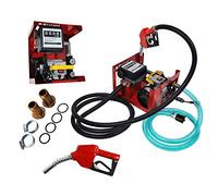 DP60L diesel pump with counter fuel oil pump diesel filling station 230 V self-priming, with automatic fuel gun, counter, flexible hose, brass check valve, nozzles, clamps, 3600 l/h