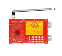 DP666 Full Band Portable Radio, FM AM SW Radio, 2.8 Inch Resistive Touchscreen, RDS Signal Processing, Noise Reduction, Charging Cable(red)