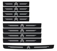 DPBUS 9 Pcs Car Door Sill Protector Strips for Citroen Berlingo III M Phase I Minivan 2018-2023, Kick Plate Threshold Protective Film Welcome Pedal Anti Scratch Accessories