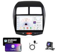 DPBXQ Double Din 9 Inch Android 15 Car Stereo for Mitsubishi Asx 2011-2015 Bluetooth Car Radio Compatible Mobile Phone Mirror Link Steering Wheel Control FM/AM/RDS Backup Camera,4CoreWifi1G+32G