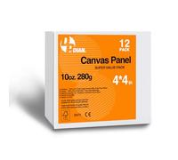 DPDIAN Canvas Boards for Painting 4x4 Inch, 12-Pack Bulk Canvas Value Pack - Art Supplies Blank Paint Canvas Panels for Kids, Adults, Acrylic, Oil, Watercolor, Tempera, Gouache
