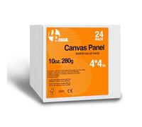 DPDIAN Canvas Boards for Painting 4x4 Inch, 24-Pack Bulk Canvas Value Pack - Art Supplies Blank Paint Canvas Panels for Kids, Adults, Acrylic, Oil, Watercolor, Tempera, Gouache