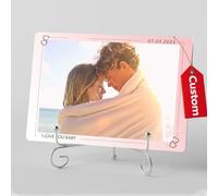 DPDP Custom Metal Photo Prints - Personalised Picture Frames With Your Photos - Personalised Valentine's Day Gifts for Boyfriend Girlfriend - Custom Photo Gifts for Couples