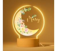 DPDP Personalised Baby Gifts with Night Light - Custom Nursery Night Light with Name - Baby Essentials for Newborn, Customised Lamp Gifts for Boys Girls Kids - Toddler Bedroom Decor