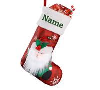 DPDP Personalised Christmas Stockings - Custom 18" Family Christmas Stockings with Name, 3D Snowman Elk Penguin Santa Claus Reindeer Xmas Stocking for Family/Holiday/Christmas/Party Decor