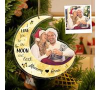 DPDP Personalised Couples Christmas Ornaments 2024 - Custom Acrylic Ornaments, Christmas Tree Decorations, Couples Gifts for Him & Her