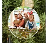 DPDP Personalised Family Christmas Ornaments with Photo Christmas Bauble Personalised Christmas Pendant for Family-Christmas Decorations, for Family, Friends