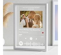 DPDP Personalised Spotify Plaque-Personalised Spotify Photo Frame, Original Women's Gift, Personalised, Gift for Men, Women, Couples, Christmas, Valentine's Day