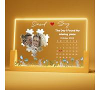 DPDP Personalised Wedding Anniversary Couple Gifts - Customized Engagement & Birthday Night Light for Couples, Girlfriend, Boyfriend, Husband, or Wife - Valentines Gifts for Him Her