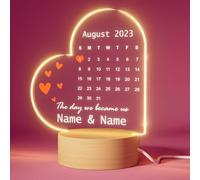 DPDP Personalised Wedding Anniversary Couple Gifts - Customized Engagement & Birthday Night Light for Couples, Girlfriend, Boyfriend, Husband, or Wife - Valentines Gifts for Him Her