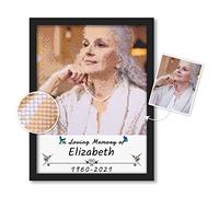 DPDP Personalized Memorial Gifts - Custom Diamond Art Kits with Photo Text, Sympathy & Bereavement Gifts for Loss of Loved One, 11.8×15.7 Inch