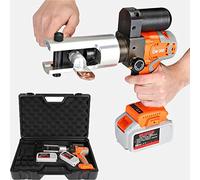 DPDZSW 12 Tons Hydraulic Crimping Tool, Rechargeable Hydraulic Crimping Pliers, 10-300mm² Wire Terminal Pliers, Automatic Hydraulic Pressing Tongs with 11 Pairs of Dies