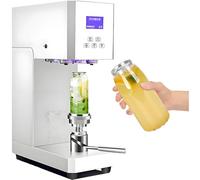 DPDZSW Automatic Can Sealing Machine, 370W Electric Automatic Cup Sealer Machine, Commercial Tin Can Sealer Seaming Capping Machine with Counter, Dia. 55mm, Height 115-170mm White