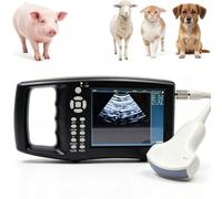 DPDZSW Handheld Veterinary Ultrasound Scanner for Pig Sheep,Mechanical Probe/Electronic Convex Probe,5.6 Inch TFT-LCD,60-190mm Adjustable Depth,Pregnancy Testing B-Ultrasound Machine ConvexProbe