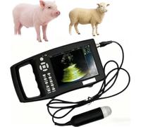 DPDZSW Handheld Veterinary Ultrasound Scanner for Pig Sheep,Mechanical Probe/Electronic Convex Probe,5.6 Inch TFT-LCD,60-190mm Adjustable Depth,Pregnancy Testing B-Ultrasound Machine MechanicalProbe