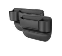 DPEDFVXVMR Armrest Storage Box Universal Car Seat Gap Storage Box Multi-Function Organizer Built-in Cup Holder Phone Card Wallet Interior Accessories Centre Console Organiser Tray(1 Pair Black)